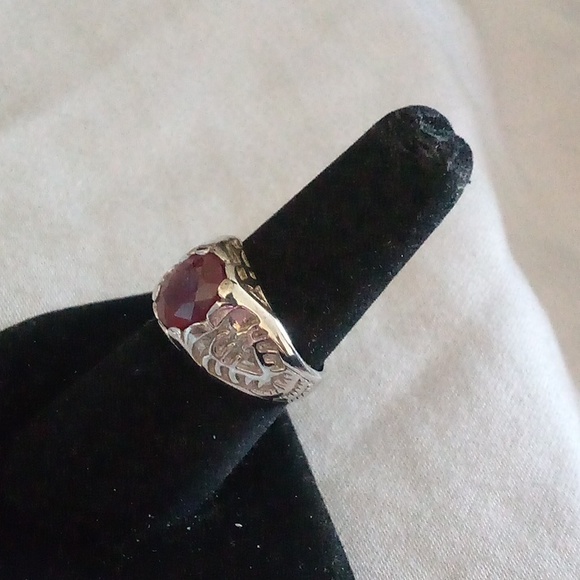 Very vintage beautiful natural Burma 3.14ct ruby solitaire ring 👁️ Size 6 - Picture 4 of 6